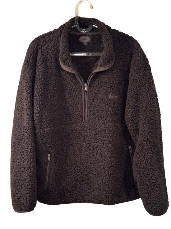 SKIMS Tops - 🧸🐻 SKIMS Dark Brown Sherpa Half-Zip Pullover 🐻🧸